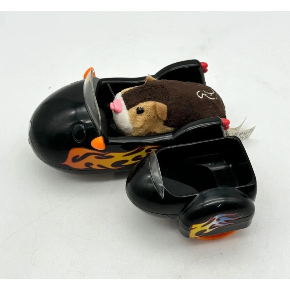 Zhu Zhu Pets‎ Tex Hamster w/ Black Flames Hamcycle & Sidecar Set Interactive Toy